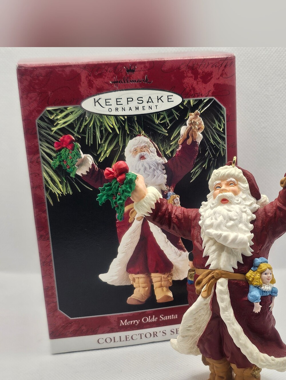New 1998 Merry Olde Santa Hallmark Ornament 9th Series Claus Toy Christmas Unruh